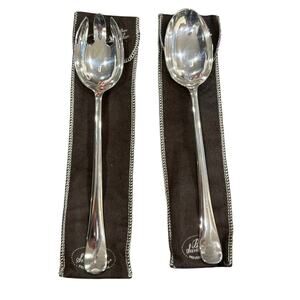 Gerity Georgian Serving Spoon Fork Salad Reproduction Silverplate Vintage‎ 13"